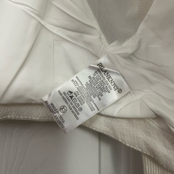 Blank NYC Anthropologie White Moto Jacket Asymmetrical Double Zipper XS Women’s - Picture 4 of 11